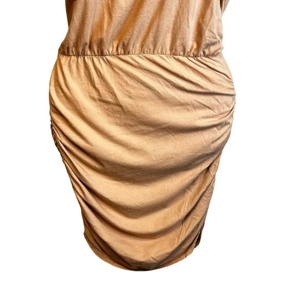 n:Philanthropy Revolve Neesa Mini Dress Nude Beige One Shoulder Ruched Sz L NWT - Picture 3 of 10